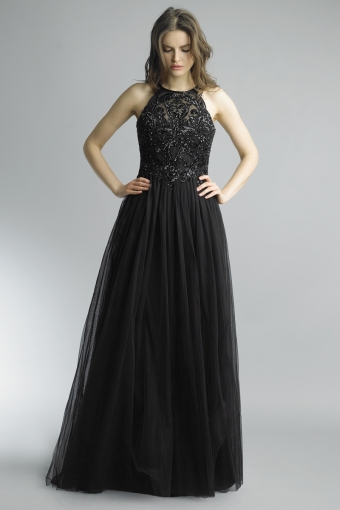 sequine and tulle evening dress